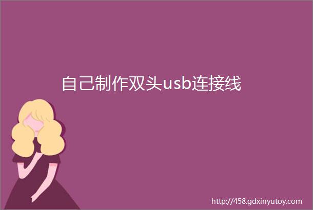 自己制作双头usb连接线